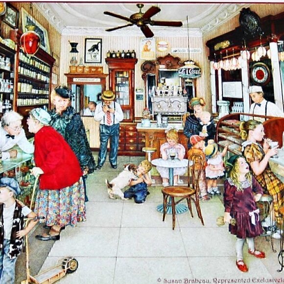 Puzzle SODA FOUNTAIN by Susuan Brabeau 1000 Pieces New - Picture 2 of 3